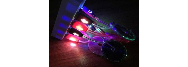 Светящийся micro USB кабель 