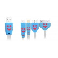 4 в 1 lighting, apple 30 pin, micro USB, micro B USB